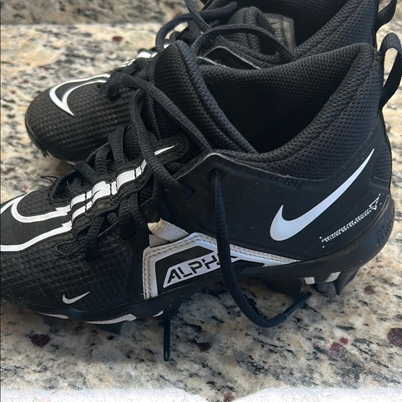 Nike Black and White Football or Lacrosse Spikes - Picture 2 of 6